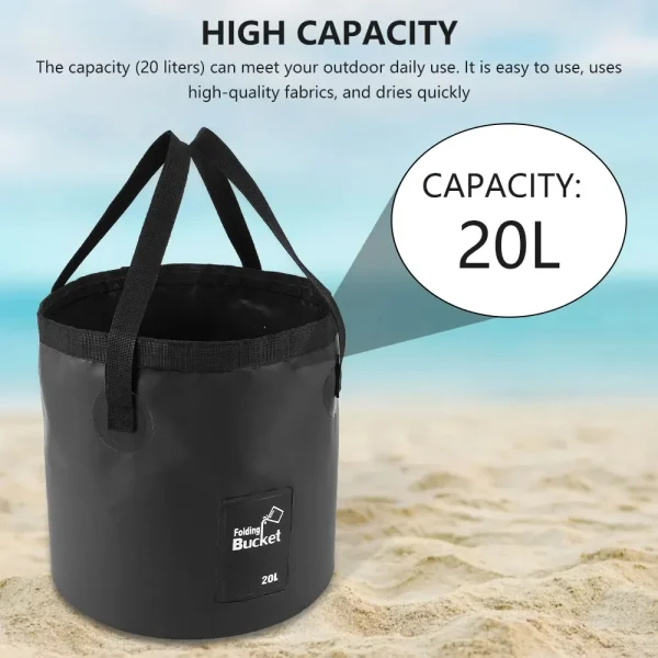 20L Waterproof Water Bags Folding Bucket Portable Outdoor Foldable Bucket Water Container Collapsible Fish Washbasin Bucket 1