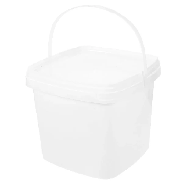 Square Plastic Bucket With Handle Multi Functional Water Container For Small Bucket Plastic Can With Lid For Home Use Household 1