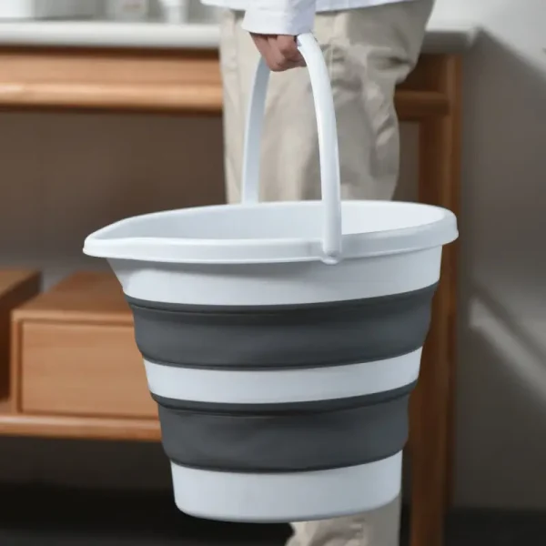 5/10L Folding Water Bucket Silicone Bucket Camping Supplies Home Bathroom Products Large Laundry Basket Clothes Storage Bucket 1