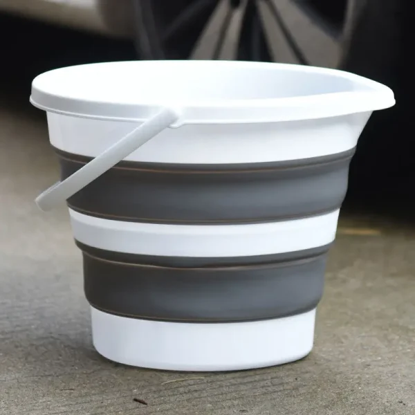 5/10L Folding Water Bucket Silicone Bucket Camping Supplies Home Bathroom Products Large Laundry Basket Clothes Storage Bucket 3