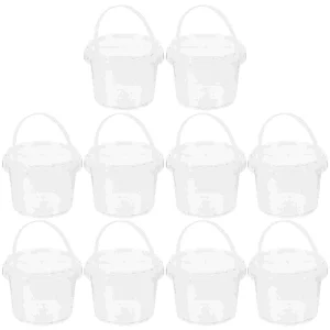 10 Pcs Plastic Storage Buckets Food Grade Safe Durable Kitchen Containers Empty Buckets Portable Household Merchandises 1