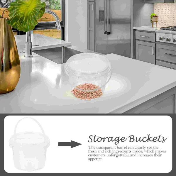 10 Pcs Plastic Storage Buckets Food Grade Safe Durable Kitchen Containers Empty Buckets Portable Household Merchandises 4