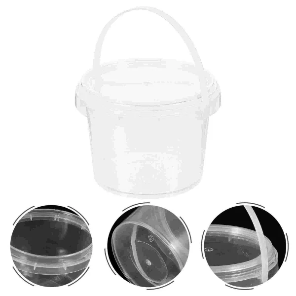10 Pcs Plastic Storage Buckets Food Grade Safe Durable Kitchen Containers Empty Buckets Portable Household Merchandises 5