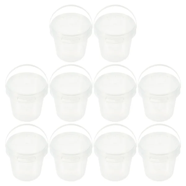 10 Pcs Plastic Storage Buckets Food Grade Safe Durable Kitchen Containers Empty Buckets Portable Household Merchandises 6