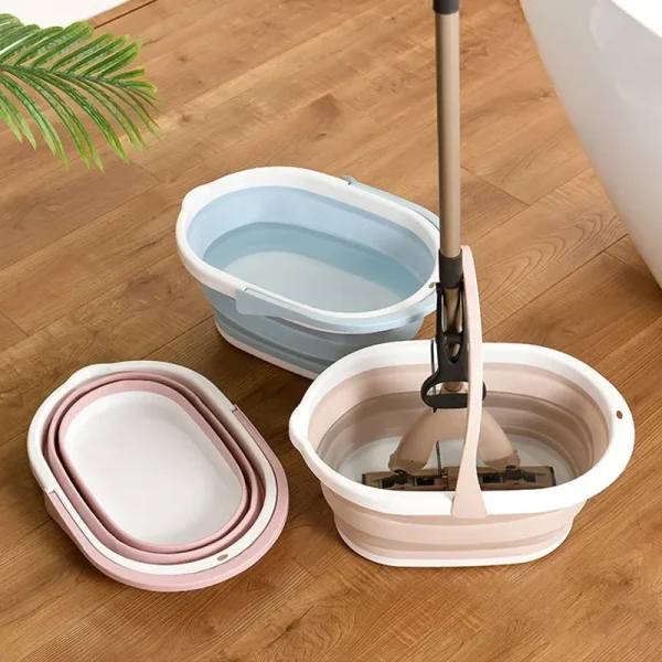 Folding Water Basin Camping Supplies Plastic Bucket Washbasin For Foot Spa Bath Fishing Car Wash Household Items Accessories 4