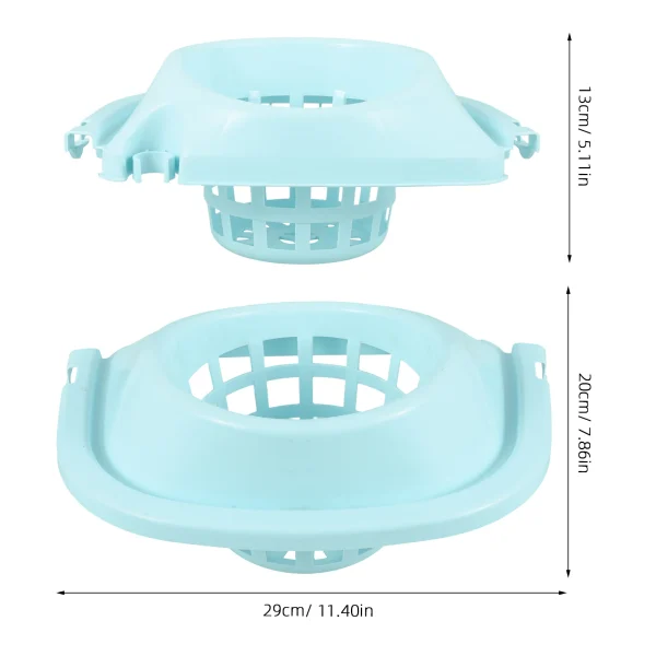 Pop up Bucket Mop Drain Basket Hamper Mopping Drainage Folding Mops Blue Plastic Supplies 2