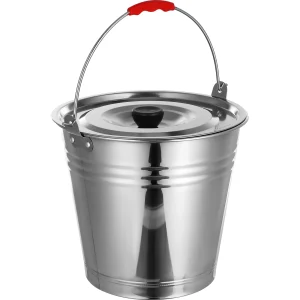 Stainless Steel Thick Iron Water Bucket Non Magnetic Pasture Milking Bucket Home Garden Household Cleaning Tools Practical 1