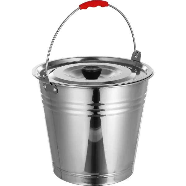 Stainless Steel Thick Iron Water Bucket Non Magnetic Pasture Milking Bucket Home Garden Household Cleaning Tools Practical 1