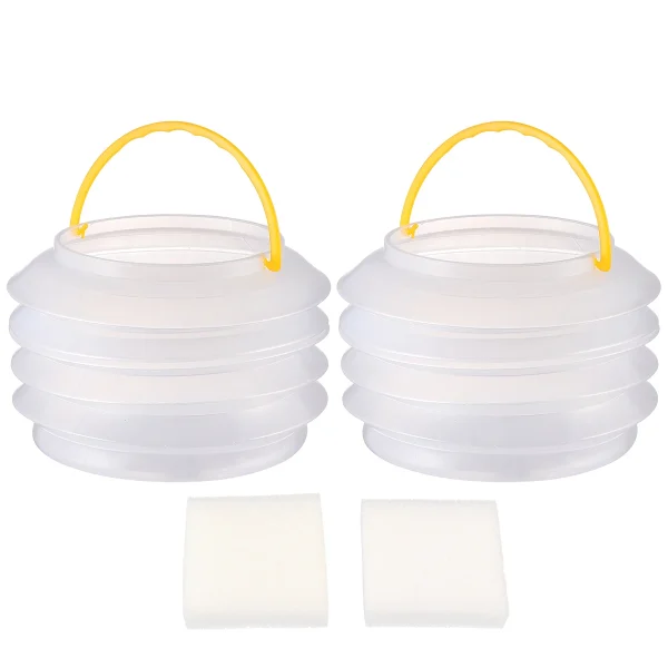 2pcs Foldable Water Container Telescopic Bucket Lightweight Portable Fishing Beach Picnic Stretchable Bucket Mop Car 4