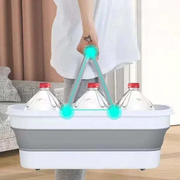 Large Capacity Folding Mop Bucket Multifunctional Collapsible Bucket Portable Car Wash Fishing Camping Cleaning Household Items 3