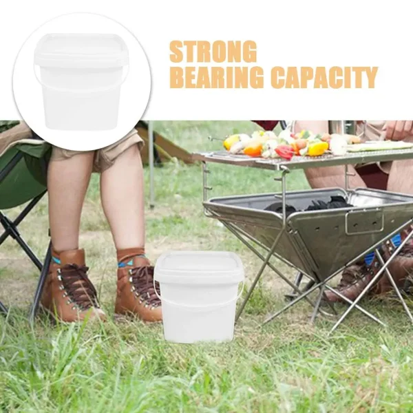 Square Bucket Plastic Bucket With Lid Strong Bearing Capacity Food Grade Water Container Multipurpose Bucket With Handle Storage 2