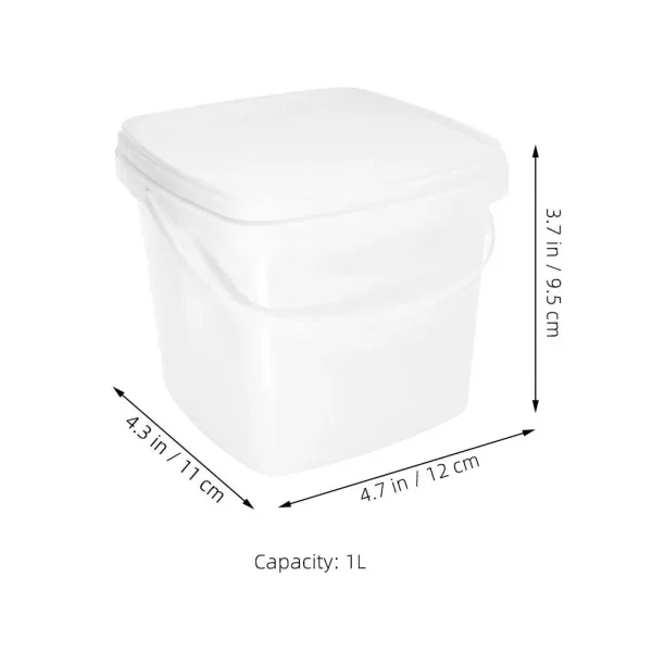 Square Bucket Plastic Bucket With Lid Strong Bearing Capacity Food Grade Water Container Multipurpose Bucket With Handle Storage 6