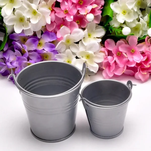 Mini Bucket 6* 4*5.5cm Small Iron Barrel Tinplate Mini Tub Decorative Kegs Anti-deform Bright Color Durable Home Candy Craft 1