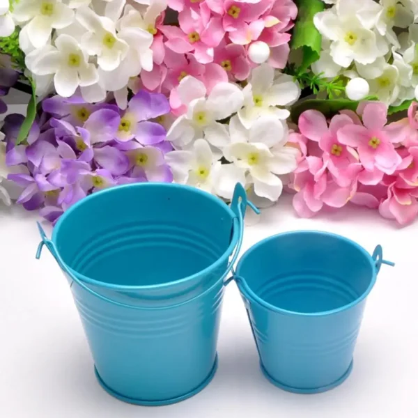 Mini Bucket 6* 4*5.5cm Small Iron Barrel Tinplate Mini Tub Decorative Kegs Anti-deform Bright Color Durable Home Candy Craft 3