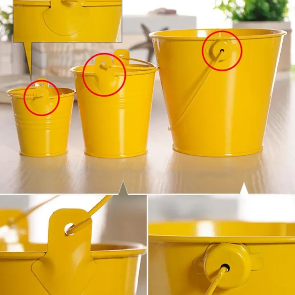Mini Bucket 6* 4*5.5cm Small Iron Barrel Tinplate Mini Tub Decorative Kegs Anti-deform Bright Color Durable Home Candy Craft 6