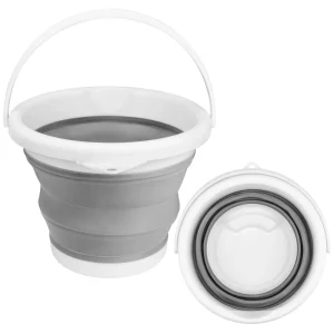 3L Collapsable Portable Foldable Bucket Thick Folding Silicone Cover Wash Car Bucket Camping Travel Fishing Bucket 1