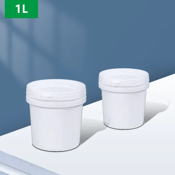 1L Korea Empty Plastic Bucket with Lid Food Grade Storage Container for Pickle Oil Unbreakable Leakproof Polypropylene Pail 1Pcs 2