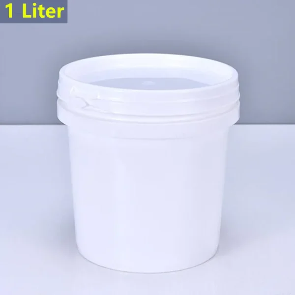 1L Korea Empty Plastic Bucket with Lid Food Grade Storage Container for Pickle Oil Unbreakable Leakproof Polypropylene Pail 1Pcs 3