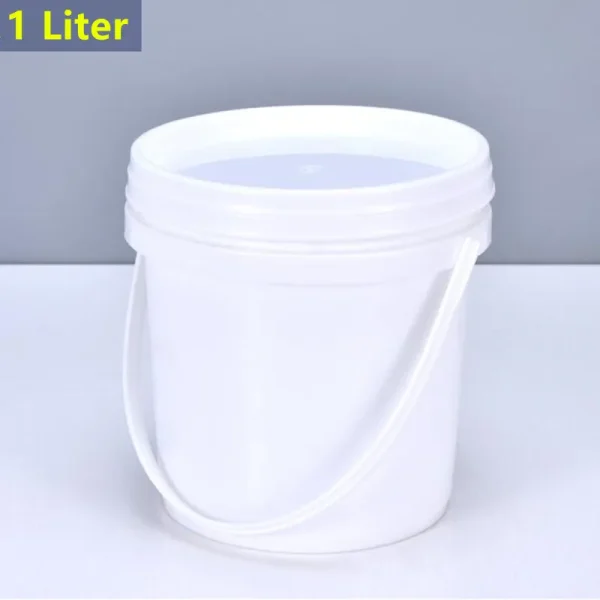 1L Korea Empty Plastic Bucket with Lid Food Grade Storage Container for Pickle Oil Unbreakable Leakproof Polypropylene Pail 1Pcs 5
