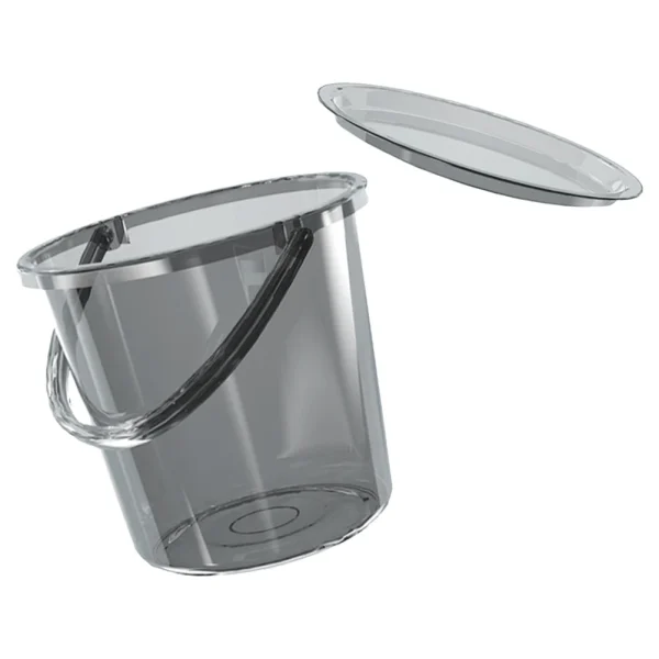Large Capacity Water Bucket 23L Transparent Lid Handle Heavy Duty Plastic Bath Kitchen Dorm Portable Storage Home Use 1