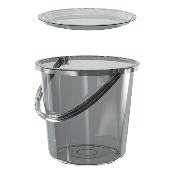 Large Capacity Water Bucket 23L Transparent Lid Handle Heavy Duty Plastic Bath Kitchen Dorm Portable Storage Home Use 5