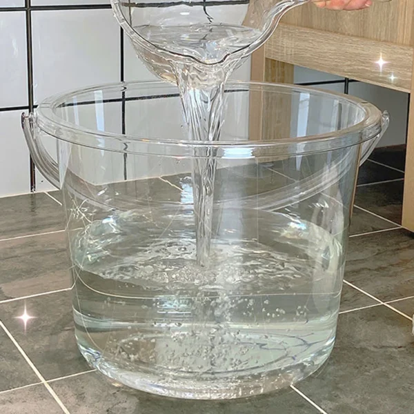 Water Bucket with Lid Transparent Fishing Bucket Water Storage Bucket Water Pail for Indoor Outdoor Kitchen Beach Fishing 2