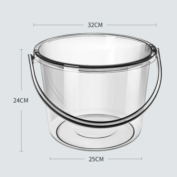 Water Bucket with Lid Transparent Fishing Bucket Water Storage Bucket Water Pail for Indoor Outdoor Kitchen Beach Fishing 5
