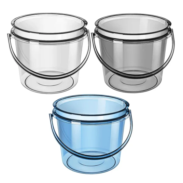 Water Bucket with Lid Transparent Fishing Bucket Water Storage Bucket Water Pail for Indoor Outdoor Kitchen Beach Fishing 6