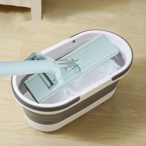 Collapsible Portable Wash Basin Dishpan With Handle Foldable Mop Bucket Fishing Pail Tools Large Capacity Barrel Space-Saving 2