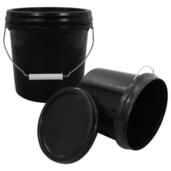 2 Pcs Plastic Bucket Sealed Container With Lid Water Jug For Home Garden Empty Pail Farm Bucket Storage Can Household 6