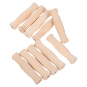 10 Pcs Bucket Handle Wooden Grips Water Buckets Basket Replacement Ergonomic Comfortable Grip Home Use 1