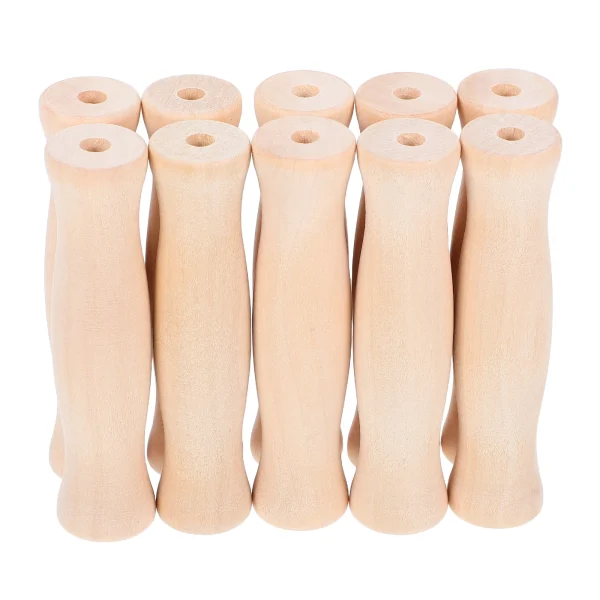 10 Pcs Bucket Handle Wooden Grips Water Buckets Basket Replacement Ergonomic Comfortable Grip Home Use 5