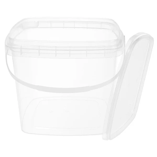 Plastic Bucket Lightweight Portable Transparent Sturdy Water Container Camping Farm Household Storage Empty Bucket Small Bucket 4