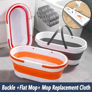 Collapsible Portable Wash Basin Dishpan With Handle Foldable Mop Bucket Fishing Pail Tools Large Capacity Barrel Space-Saving 1