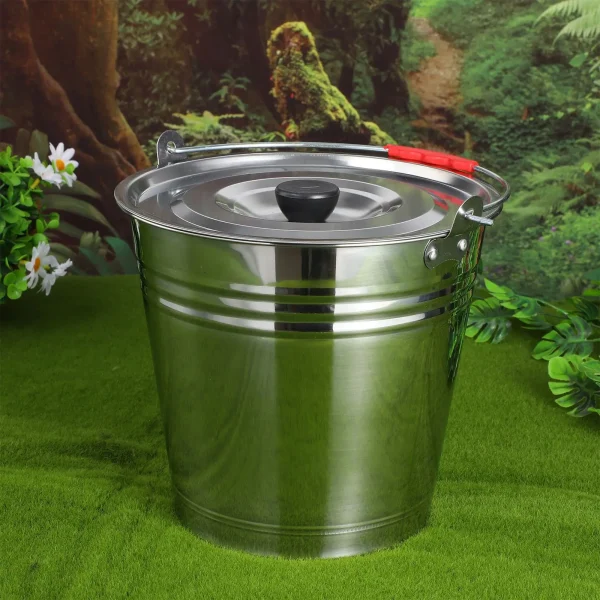 Stainless Steel Thickened Water Bucket Milk Pail Ranch Milking Practical Barrel Pasture Bucket Household Merchandises 4