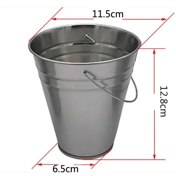 10 Pack Large Galvanized Metal Buckets with Handle  12.8*11.5CM- Unique Goody Baskets, Gr 2