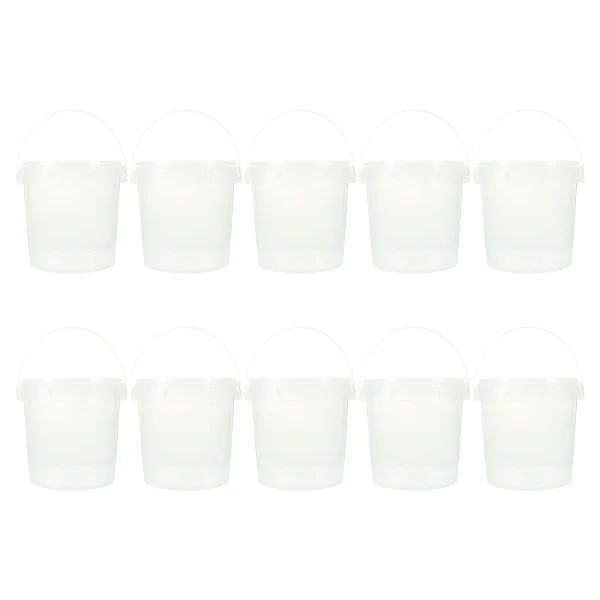 10 Pcs Transparent Small Barrel Ice Bucket Refrigerator Fresh Keeping Snacks Nut Storage Buckets Kitchen Cream 1