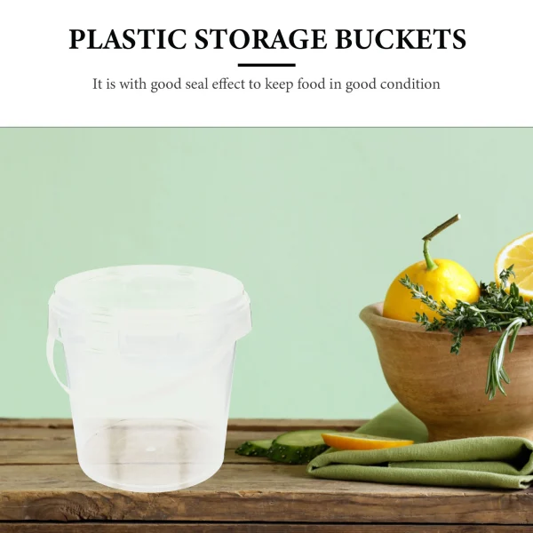 10 Pcs Transparent Small Barrel Ice Bucket Refrigerator Fresh Keeping Snacks Nut Storage Buckets Kitchen Cream 2