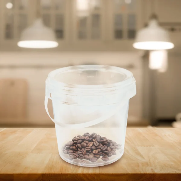10 Pcs Transparent Small Barrel Ice Bucket Refrigerator Fresh Keeping Snacks Nut Storage Buckets Kitchen Cream 5