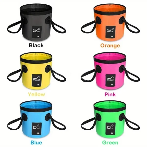 12L 20L Bowl Sink Washing Bag Car Wash Bucket Portable Outdoor Travel Foldable Water Multifunction Folding 2