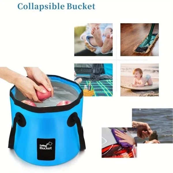 12L 20L Bowl Sink Washing Bag Car Wash Bucket Portable Outdoor Travel Foldable Water Multifunction Folding 4