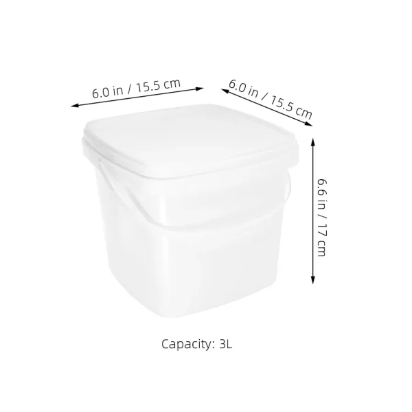 1pcs Plastic Lightweight Portable Water Container with Handle Food Grade Bucket for Camping Travel Storage Small Bucket 4