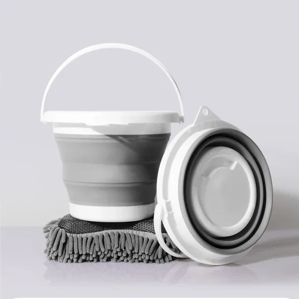 3L Collapsible Bucket Portable Folding Bucket Silicon Car Washing Bucket Outdoor Fishing Travel Camp Household Storage Buckets 1