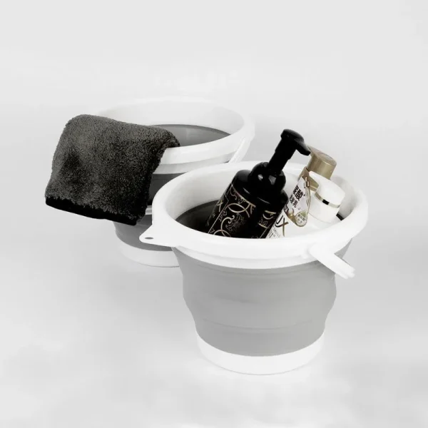 3L Collapsible Bucket Portable Folding Bucket Silicon Car Washing Bucket Outdoor Fishing Travel Camp Household Storage Buckets 2