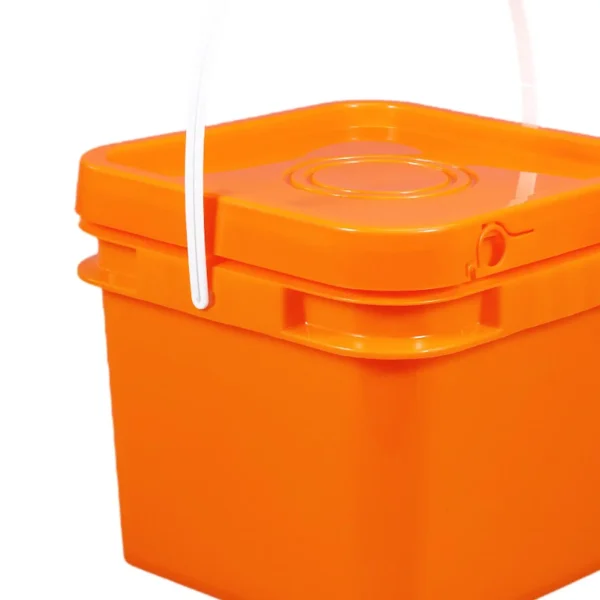 Square Bucket All Purpose Pail Large Capacity Food Storage Container with Handle and Lid for Home Improvement Outdoor Picnics 5