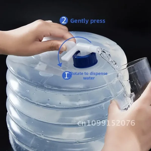 Portable Self-Driving Tour Plastic Bucket Folding Water Storage Tank for Home Car Travel Transparent with Multiple Sizes 4