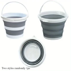 1pc, Multipurpose Folding Bucket with Handle, Suitbale for Home, Car Cleaning,Fishing, Camping, Travel, Space-saving Wash Bucket 1