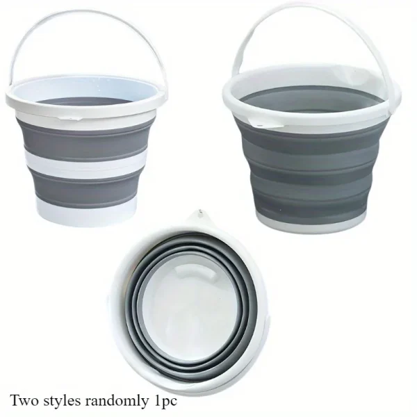 1pc, Multipurpose Folding Bucket with Handle, Suitbale for Home, Car Cleaning,Fishing, Camping, Travel, Space-saving Wash Bucket 1