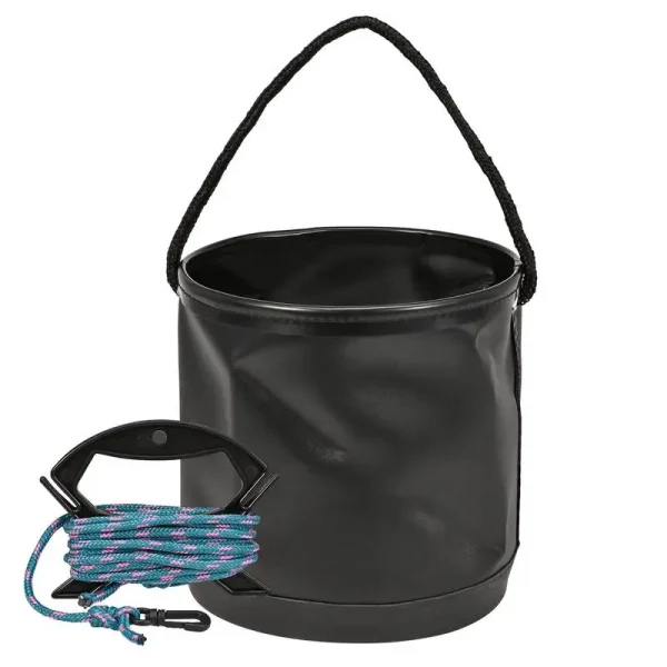 Portable Fishing Bucket 4.5L Folding Camp Wash Basin Multifunctional Water Containers Folding Camp Wash Basin Portable Beach 1