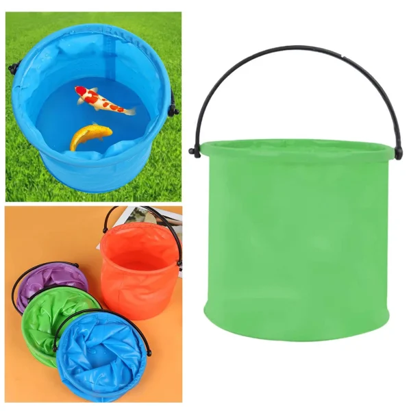 Collapsible Bucket Portable Space Saving Waterpot Wash Basin Folding Bucket for Car Washing Fishing Travelling Camping Hiking 6